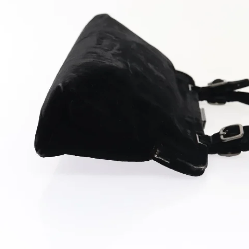 Prada Vintage Pre-owned Canvas handbags Black Dames
