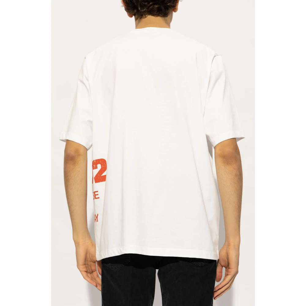 Dsquared2 T-shirt met logo White Heren