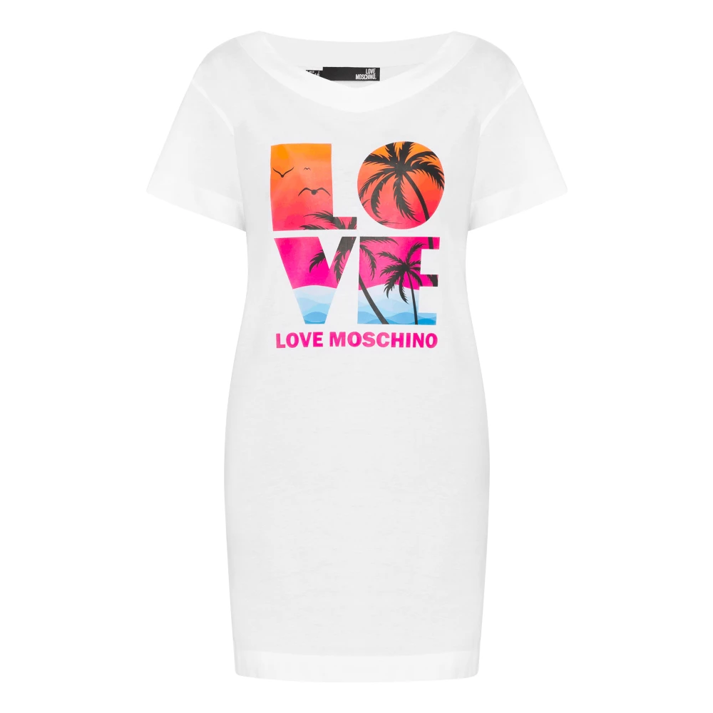 Love Moschino Dag korte jurk White Dames