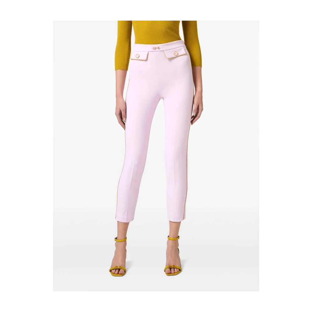 Elisabetta Franchi Roze Elegante Broek Pink Dames