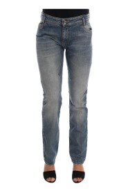 Blue Cotton Stretch Denim Jeans