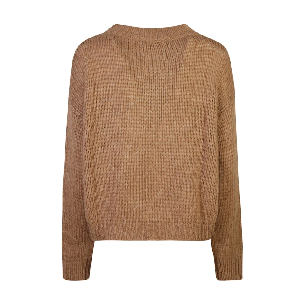 Roberto Collina Bruine Gebreide Sweater Aw24 Brown Dames