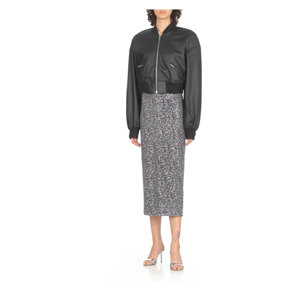 Rotate Birger Christensen Blauwe Jas met Ritszakken Blue Dames