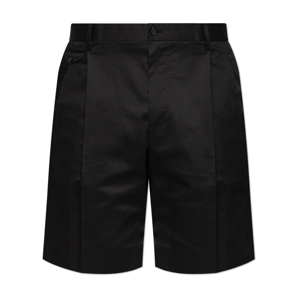 Dolce & Gabbana Men's Black Casual Shorts, L, Cotton Shorts