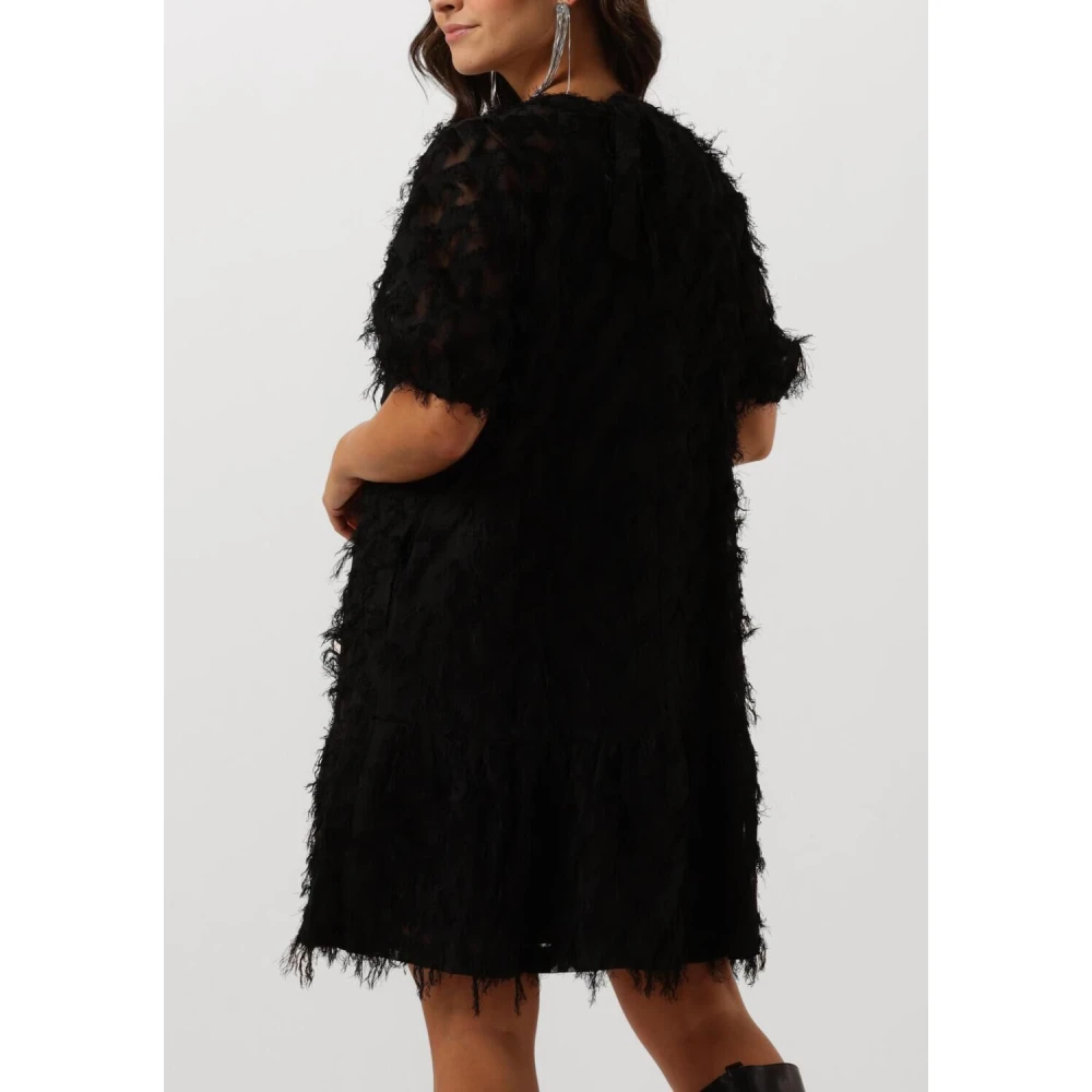 Moves Elegante Zwarte Mini Jurk Black Dames