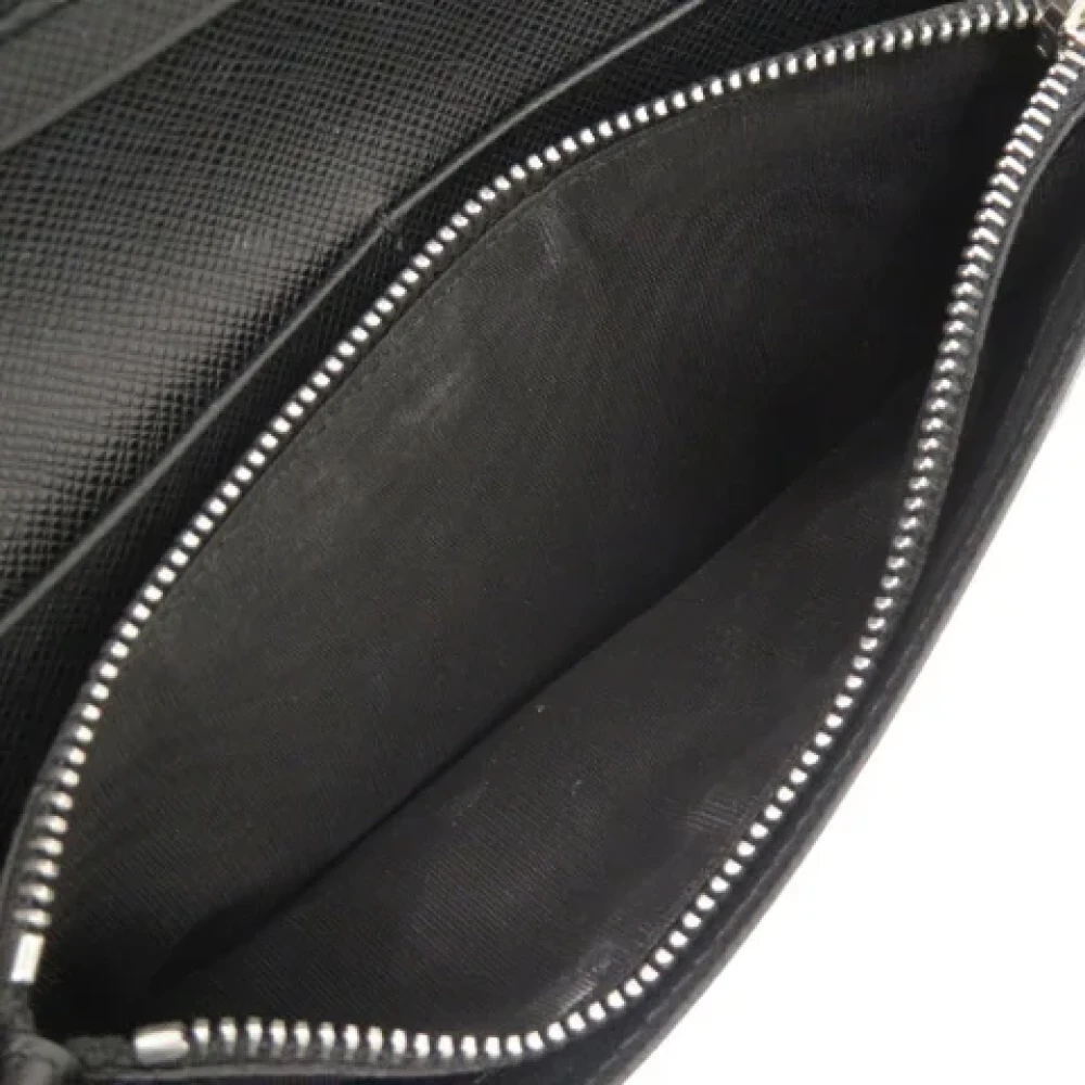 Prada Vintage Pre-owned Leather wallets Black Dames