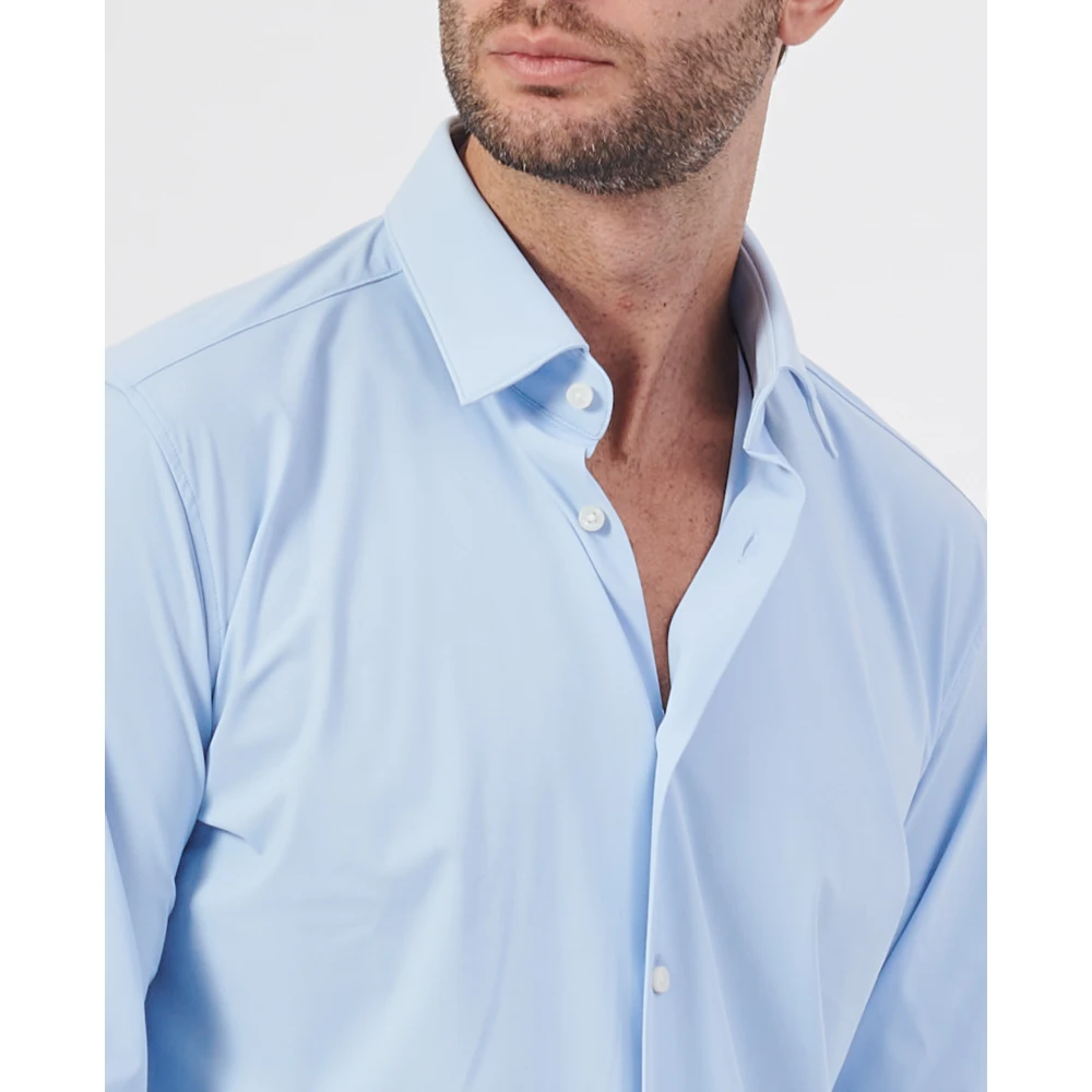 Hugo Boss Blauw Slim Fit Katoenen Overhemd Blue Heren