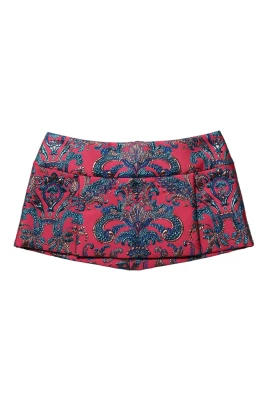 Blommigt Jacquard Minikjol