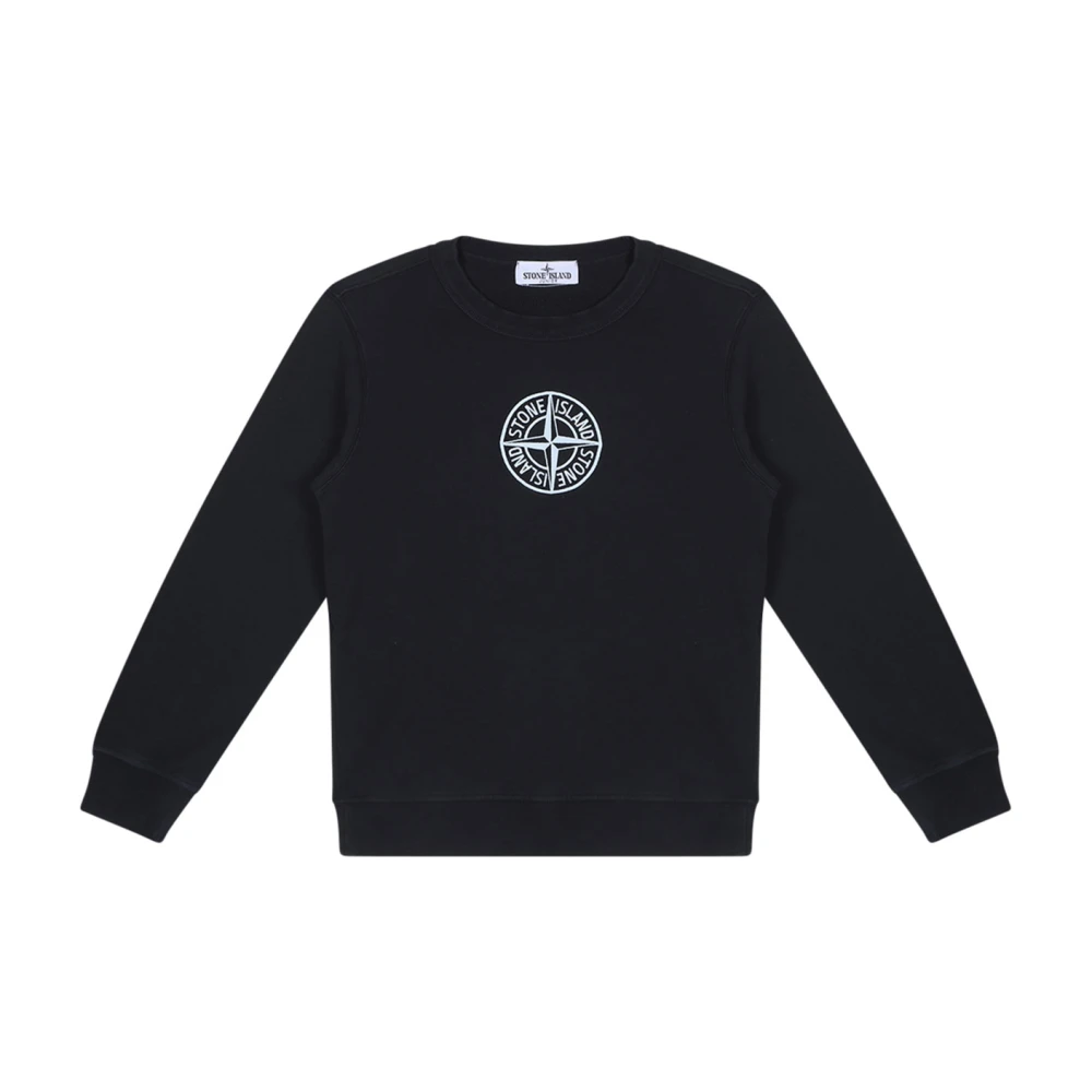 Stone Island Men's Blue Navy Logo Print Sweatshirt