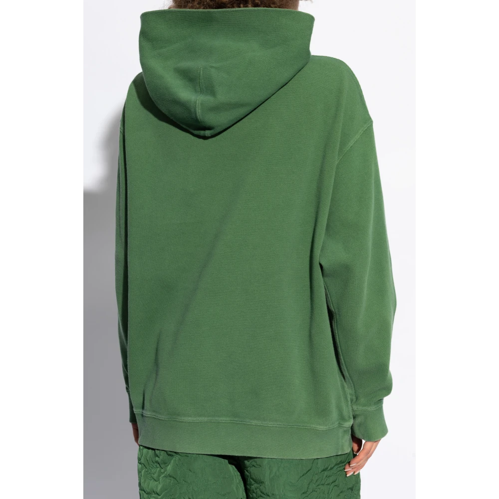 Lacoste Sweatshirt met afneembaar logo Green Dames