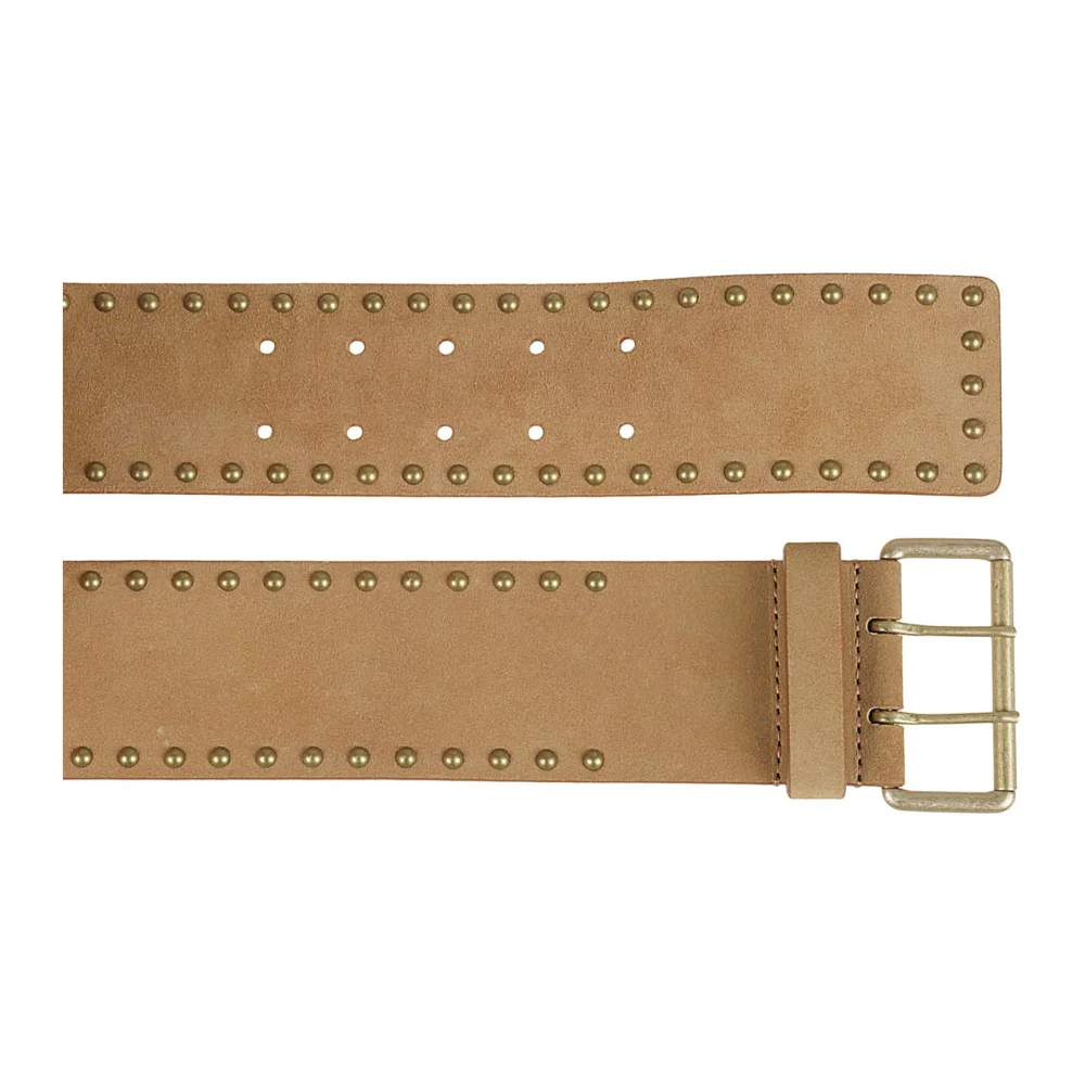 Alessia Zamattio Leren Beige Riem Gemaakt in Italië Beige Dames