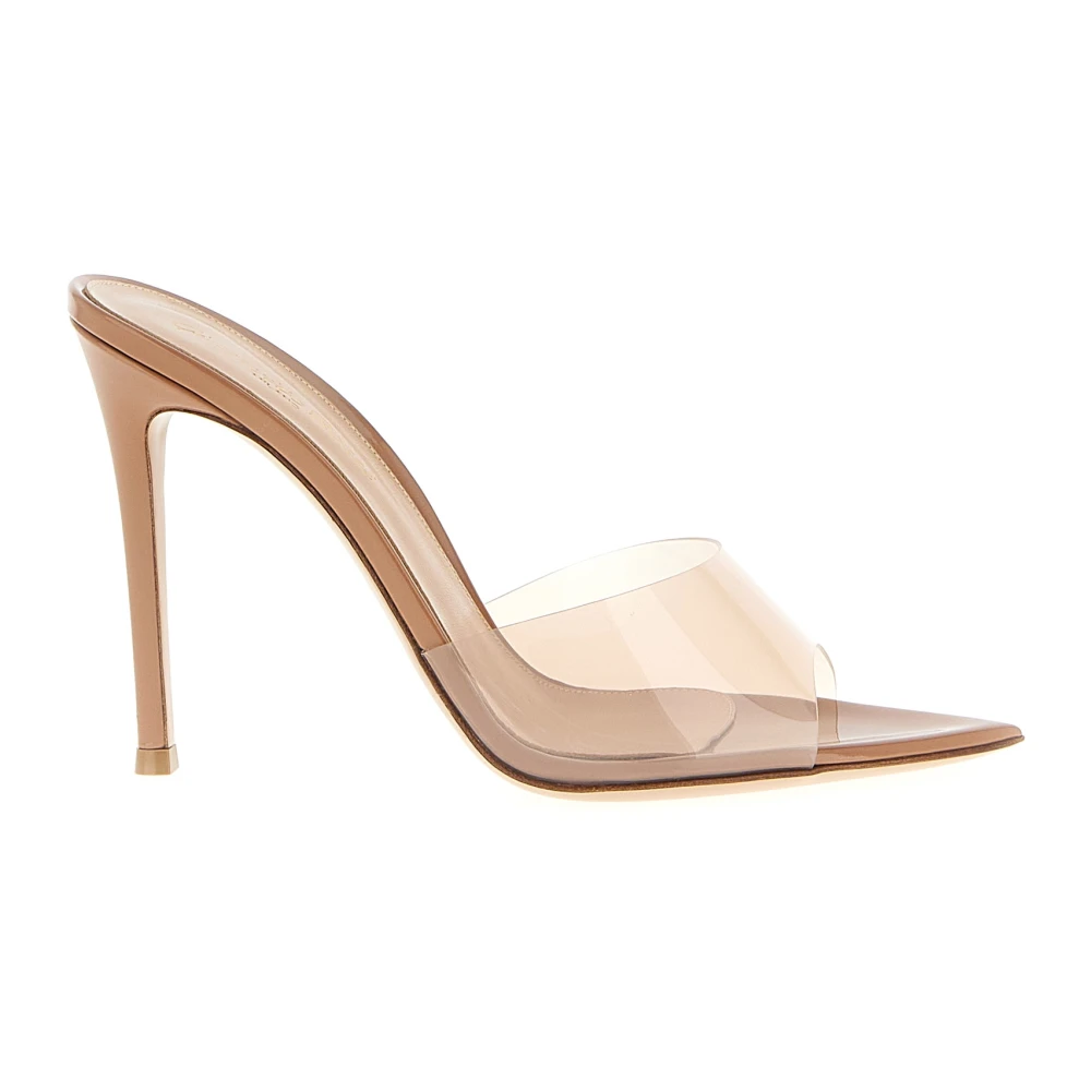 Gianvito Rossi Women's Beige Heeled Mules, 9 Uk, Elle Pump Sandals
