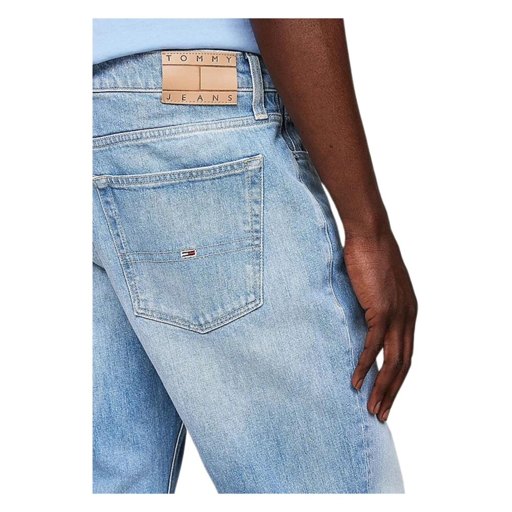 Tommy Hilfiger Slim Fit Denim Jeans met Distressed Front Blue Heren