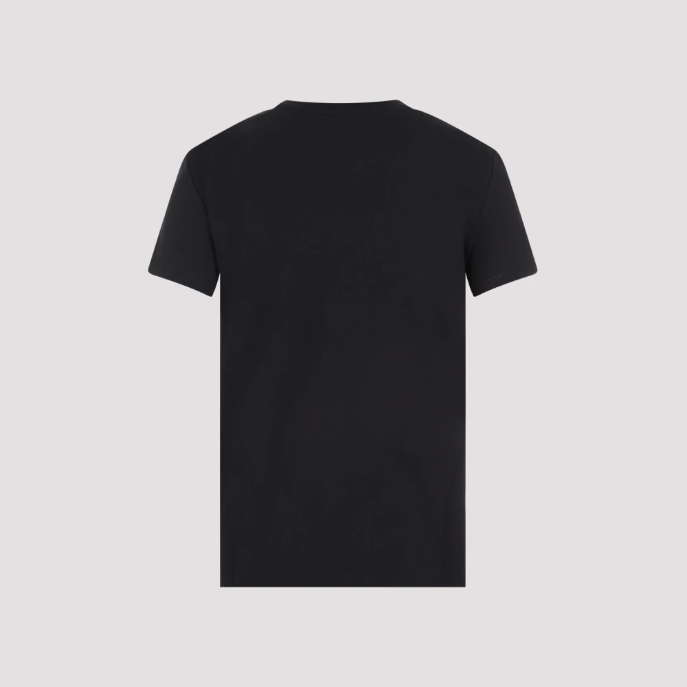 Max Mara Zwarte katoenen T-shirt met monogram Black Dames