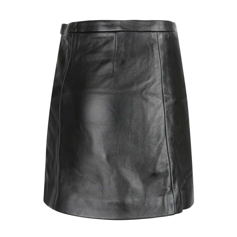 Courrèges Zwarte Mini Getailleerde Rok Black Dames