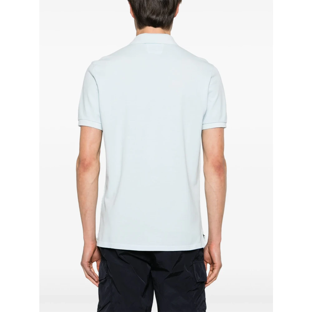 C.P. Company Geborduurd Logo Polo Shirt Blue Heren