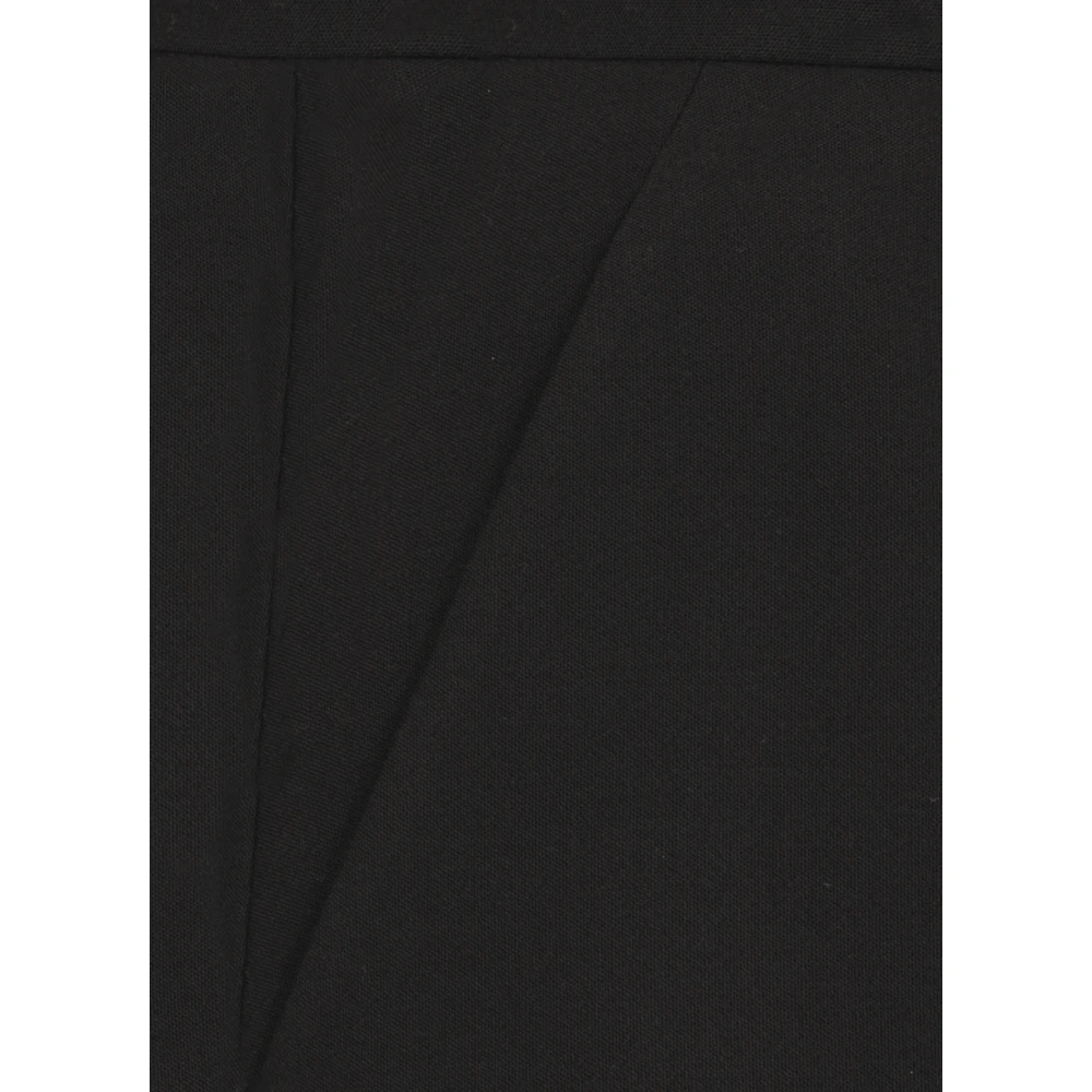 Khaite Zwarte Wollen Palazzo Broek Black Dames