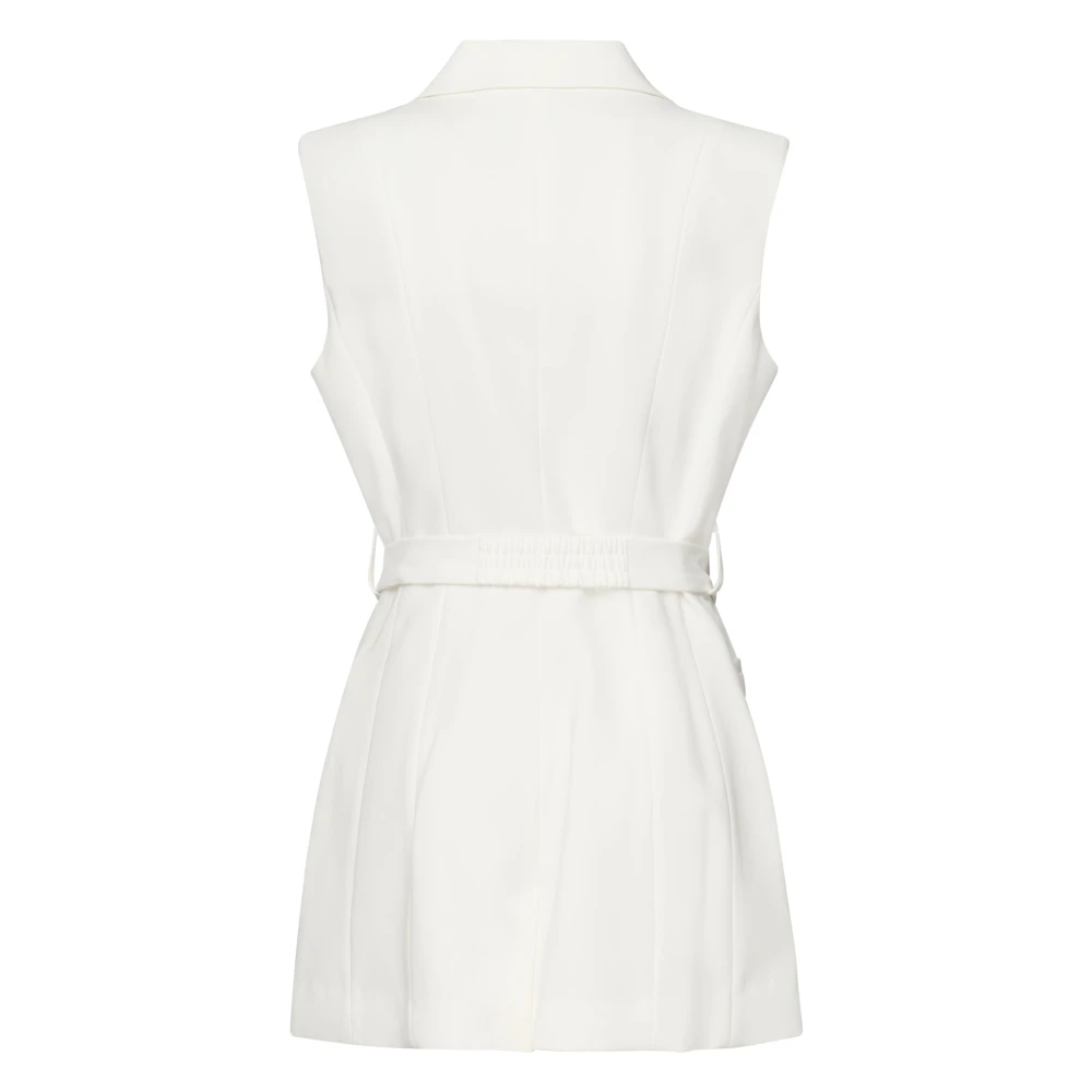 Guess Gestepte Vest met Logoriem White Dames