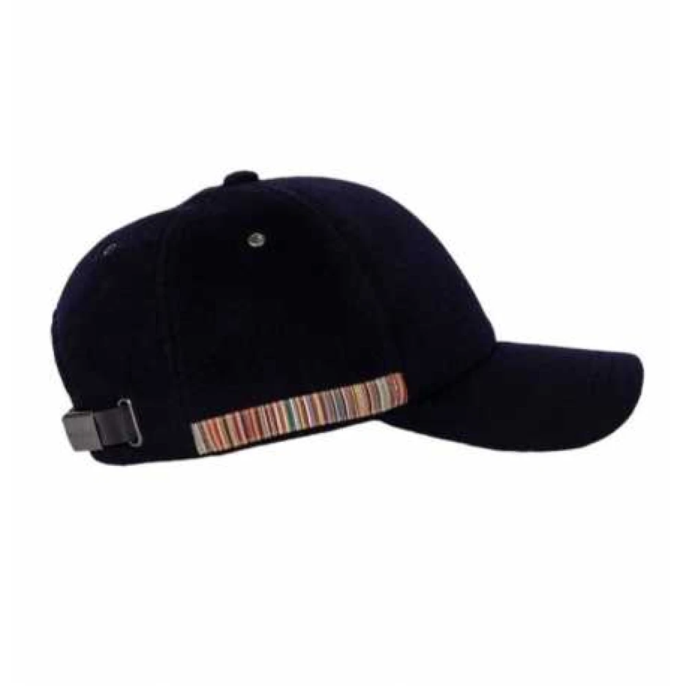 Paul Smith Zwarte wollen Baya Side Cap Black Unisex