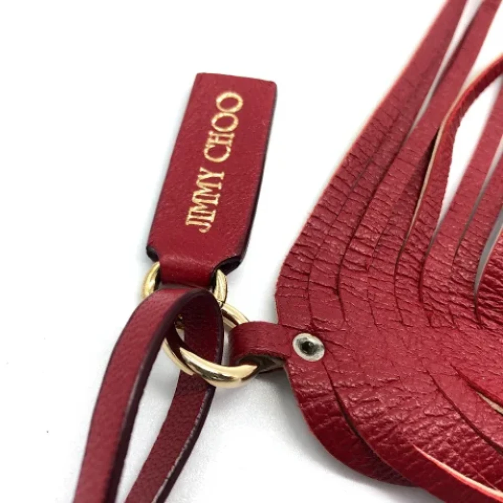 Jimmy Choo Pre-owned Leather key-holders Red Dames