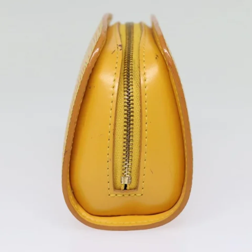 Louis Vuitton Vintage Pre-owned Leather pouches Yellow Dames