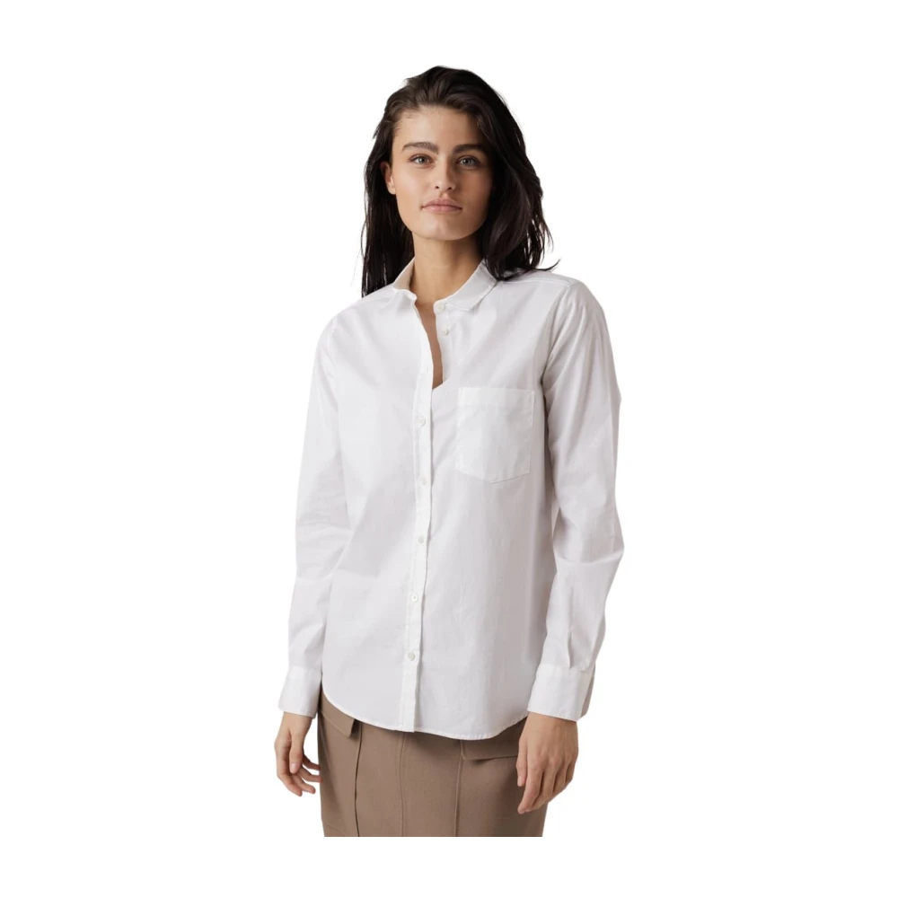 Closed Casual knoopblouse met borstzak White Dames
