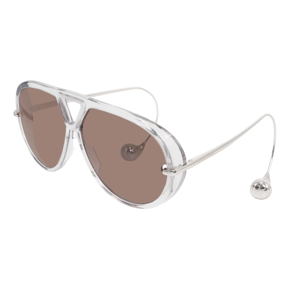 Bottega Veneta Gray Sunglasses, Female, 63 Mm, Sunglasses With Earrings