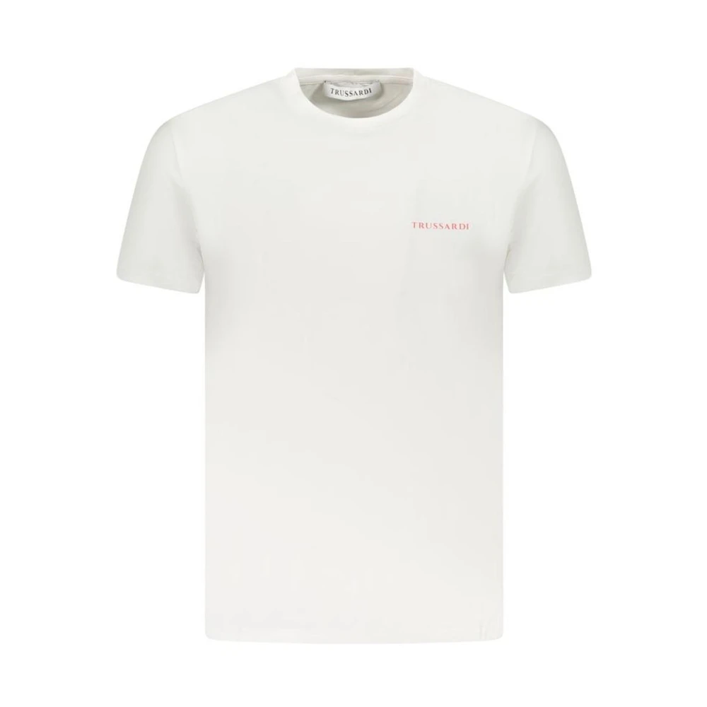 Trussardi Men's White T-Shirts, Xl, Cotton T-Shirt For