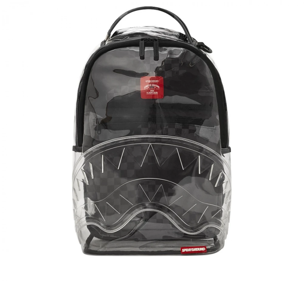 Sprayground Clear Grey Check Rugzak Black Unisex