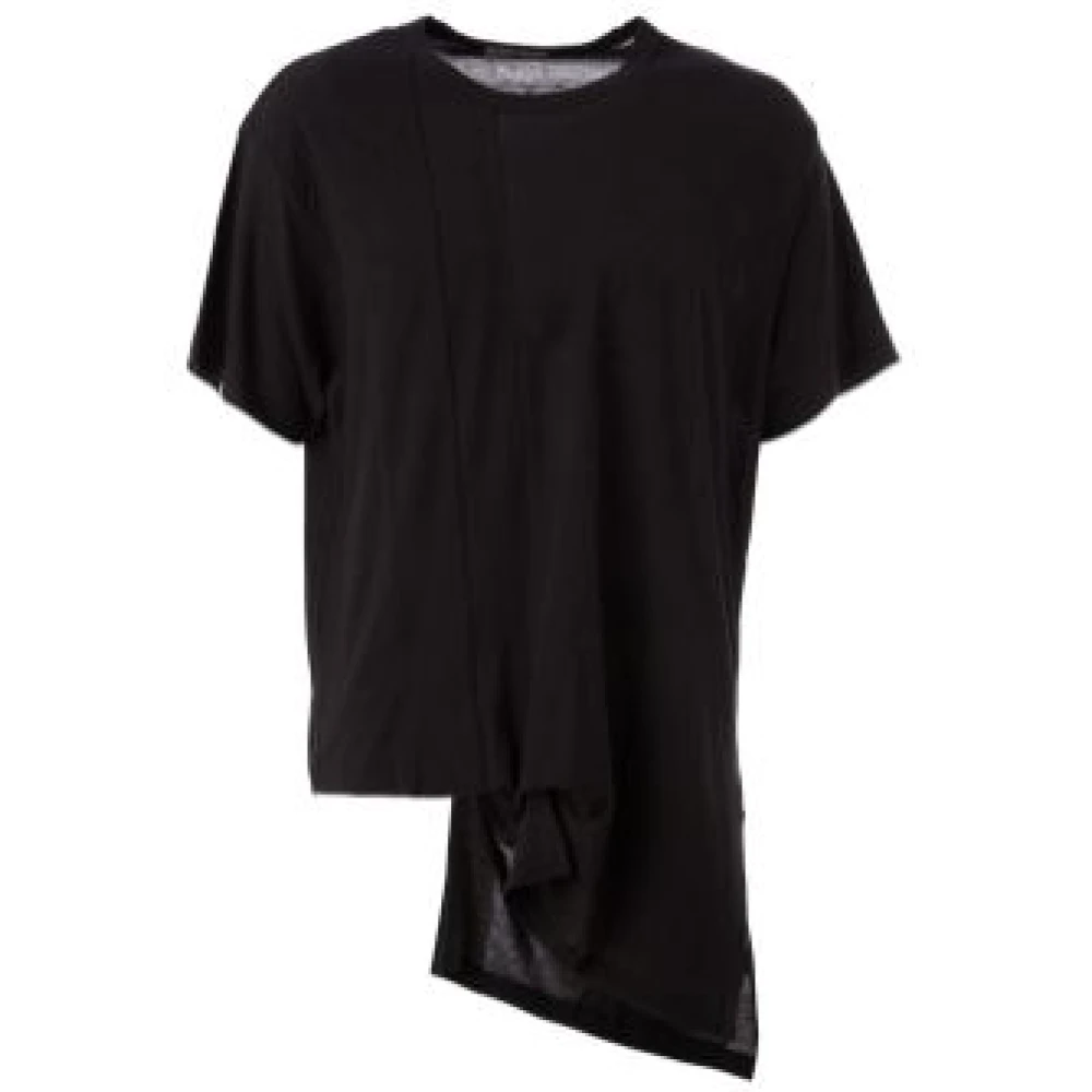 Yohji Yamamoto Casual Ronde Hals Half Mouw Shirt Black Heren