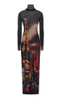 rode-coltrui-jurk-pigalle-print