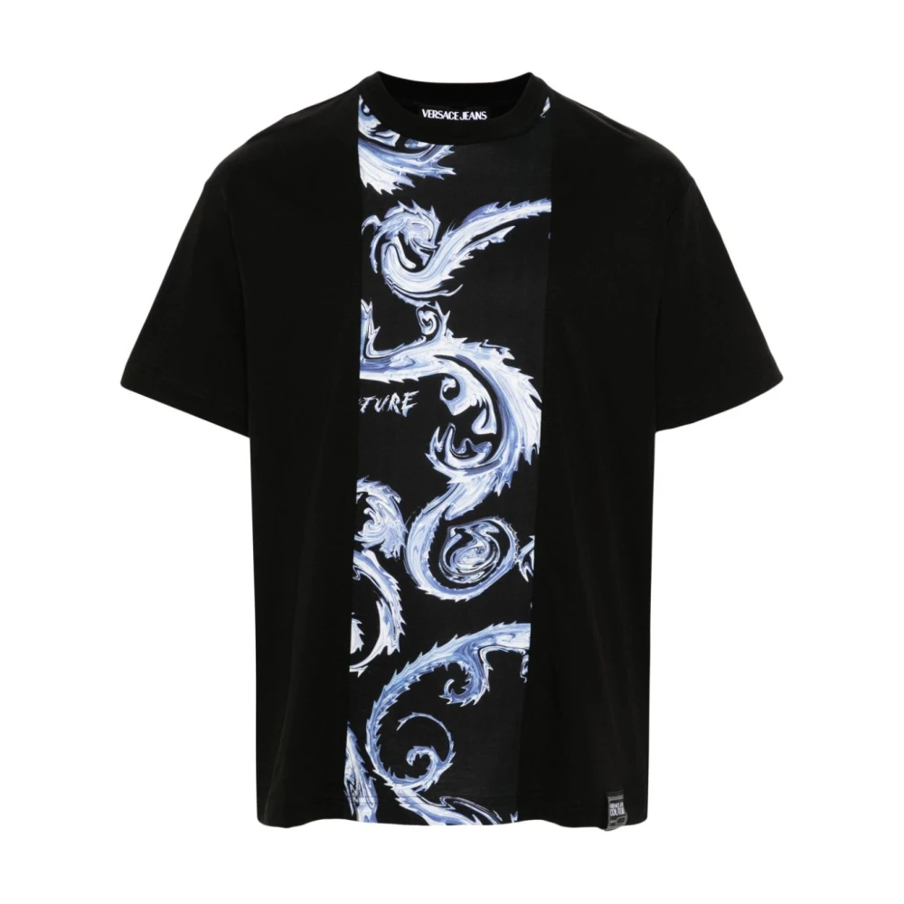 Versace Jeans Couture Zwarte T-shirt voor mannen Aw24 Black Heren