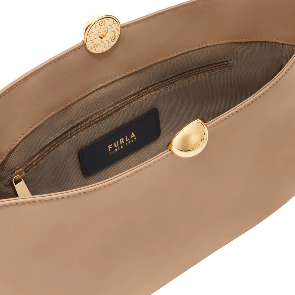 Furla Zachte schoudertas M Brown Dames