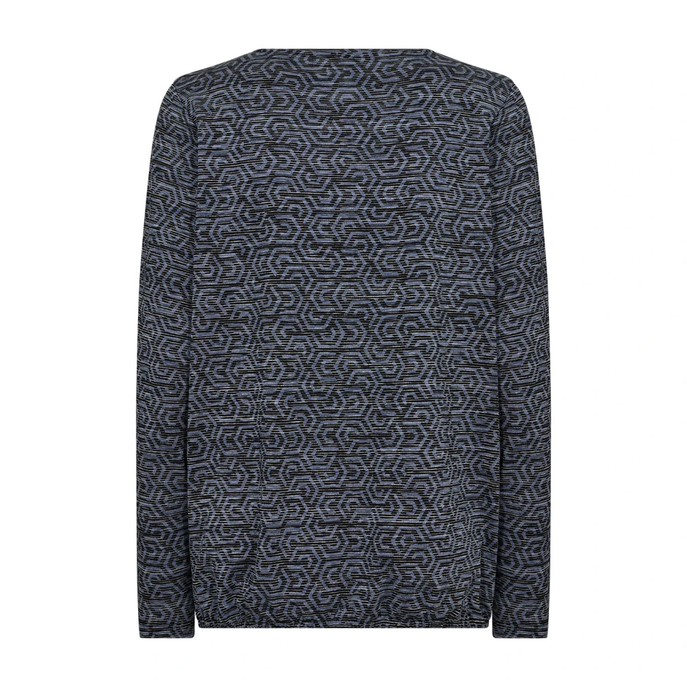 Soyaconcept Geometrische Print Shirt Blauw Multicolor Dames