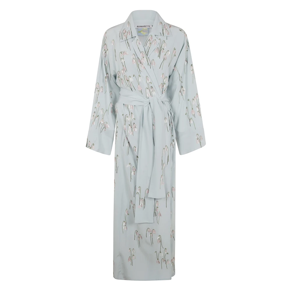 Bernadette Geborduurde Bloemenjurk Blue Dames