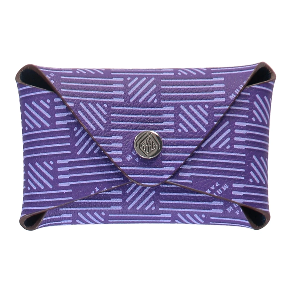 Moreau Paris Origami Logo Leren Kaarthouder Purple Dames