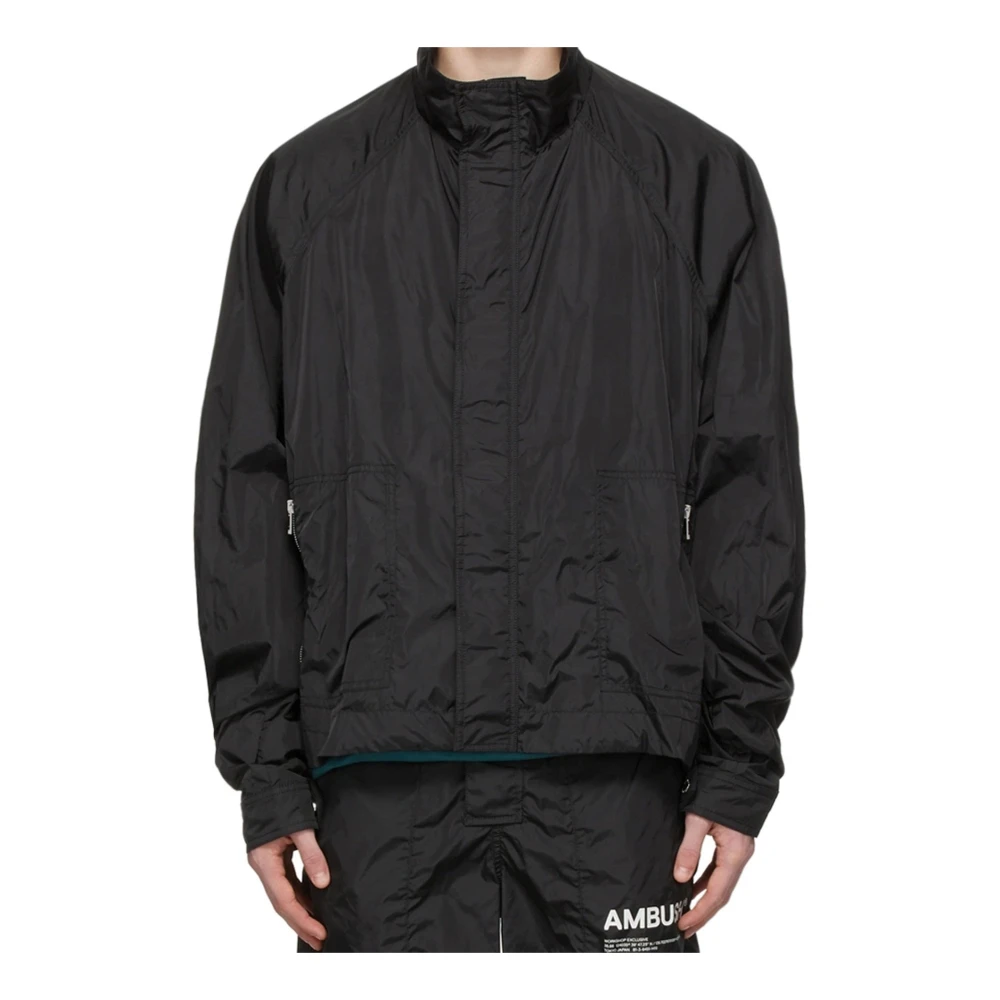 Ambush Zwarte jas met opstaande kraag Black Dames