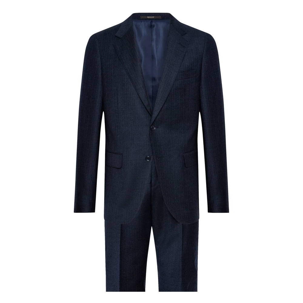 Boggi Milano Pakjes in zuivere wol met pinstripe Blue Heren