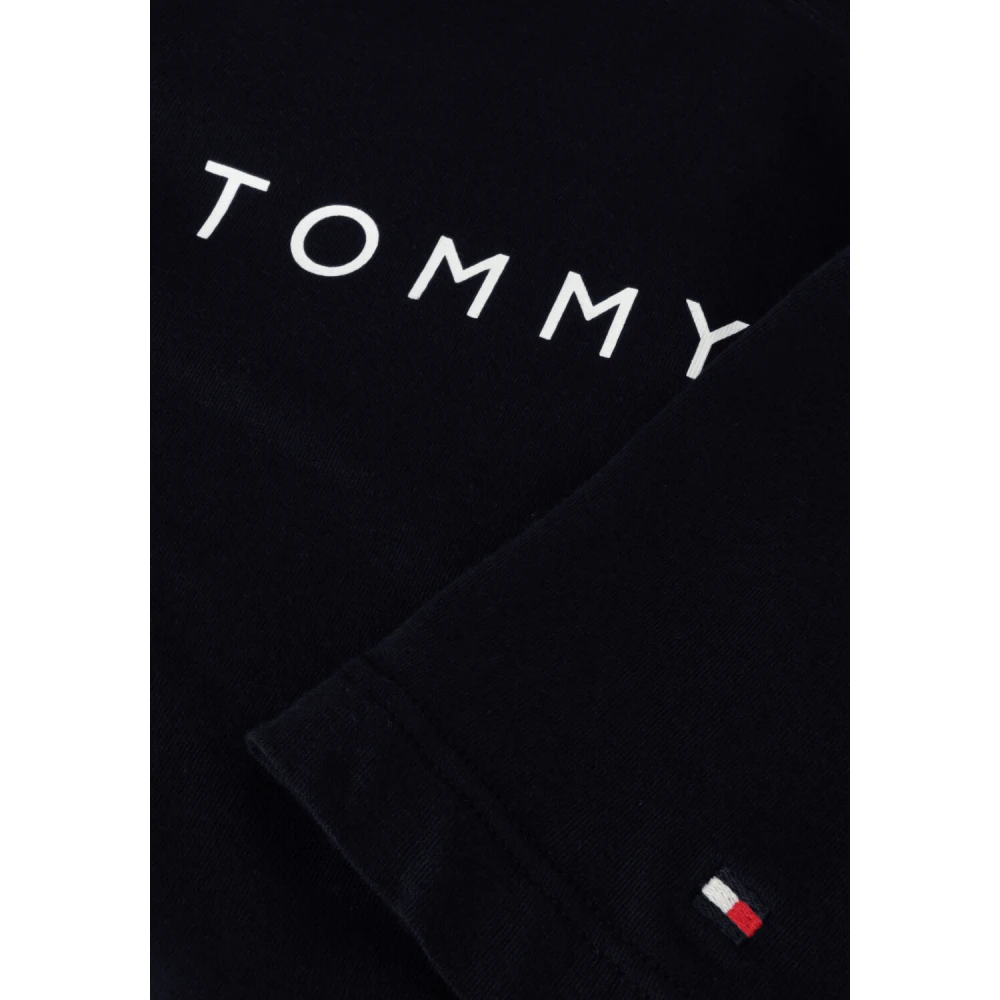 Tommy Hilfiger Logo C-nk Tops & T-shirts Blue Dames