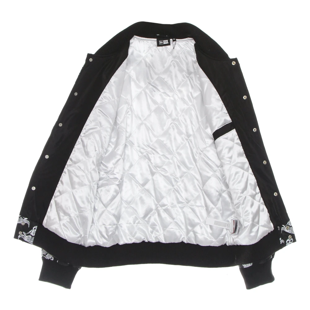 new era Chicago Bulls All Over Print Bomber Jacket Black Heren