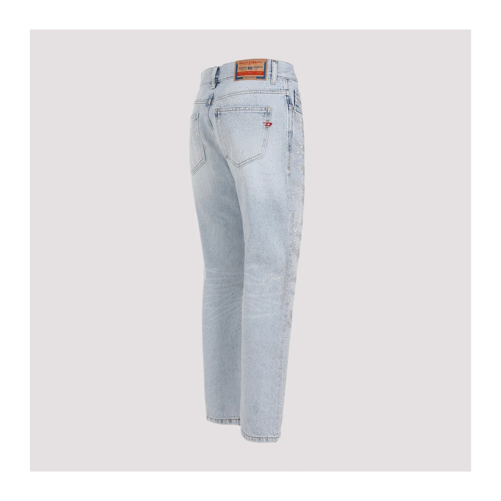 Diesel Blauwe Kristalversierde Jeans Blue Dames