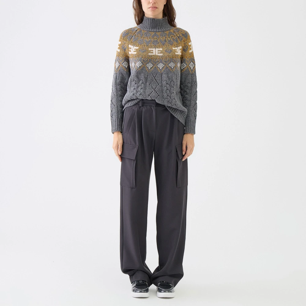 Ermanno Scervino Cargo broek in antraciet kleur Gray Dames