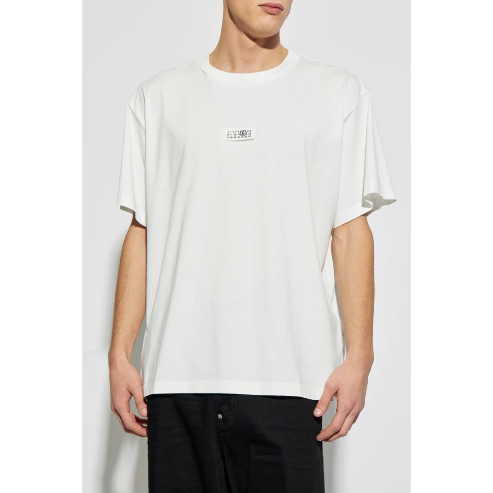 MM6 Maison Margiela T-shirt met logo White Heren