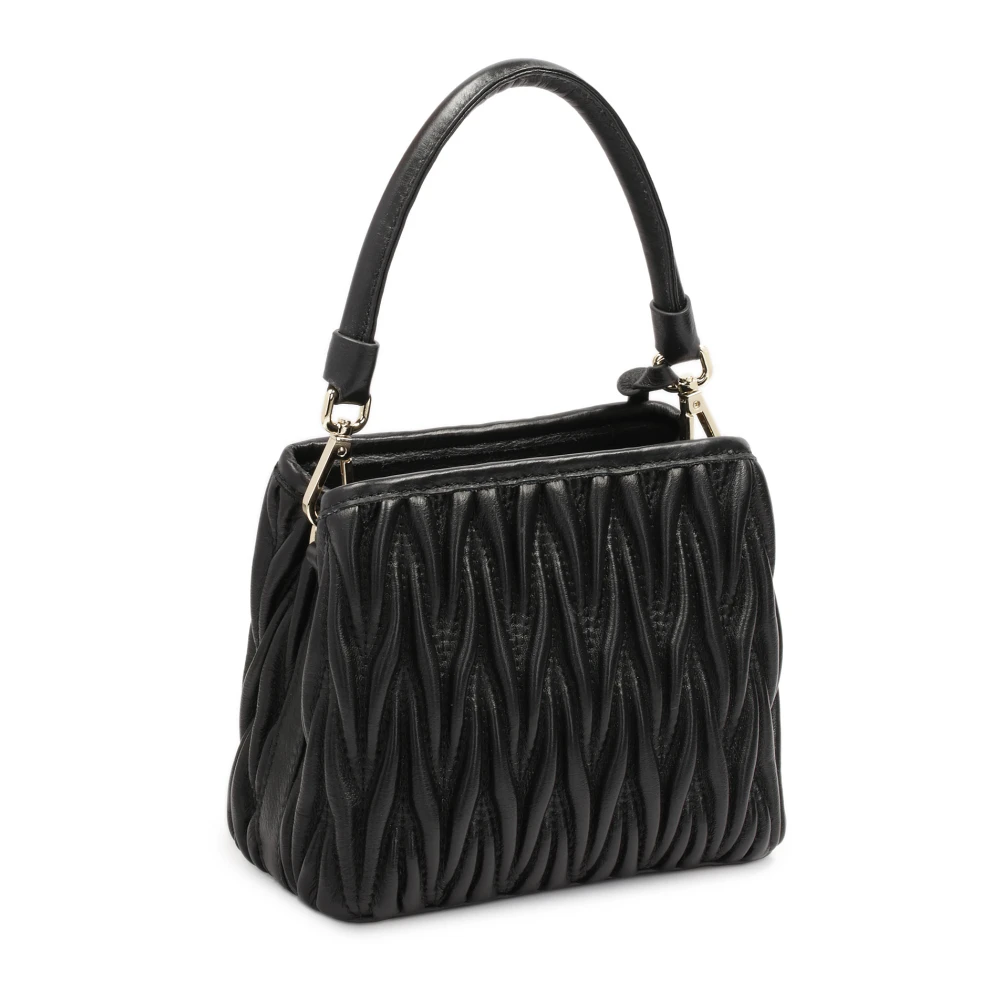 Kazar Leren handtas met fijn quilten Black Dames