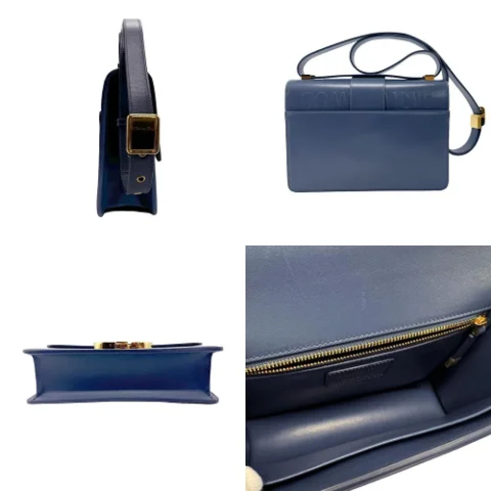 Dior Vintage Pre-owned Leather shoulder-bags Blue Dames