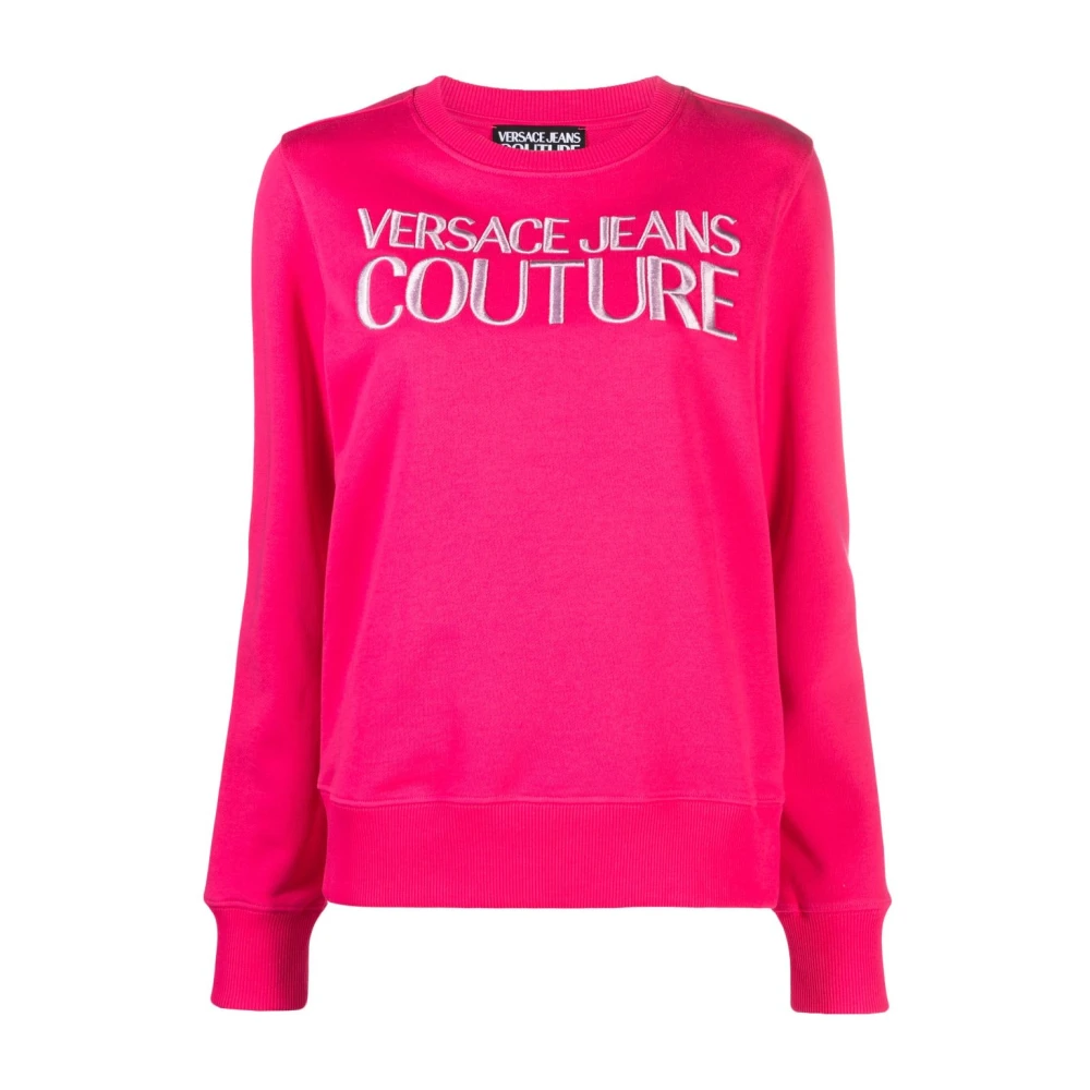 Versace Jeans Couture Roze Katoen Fleece Sweater Pink Dames