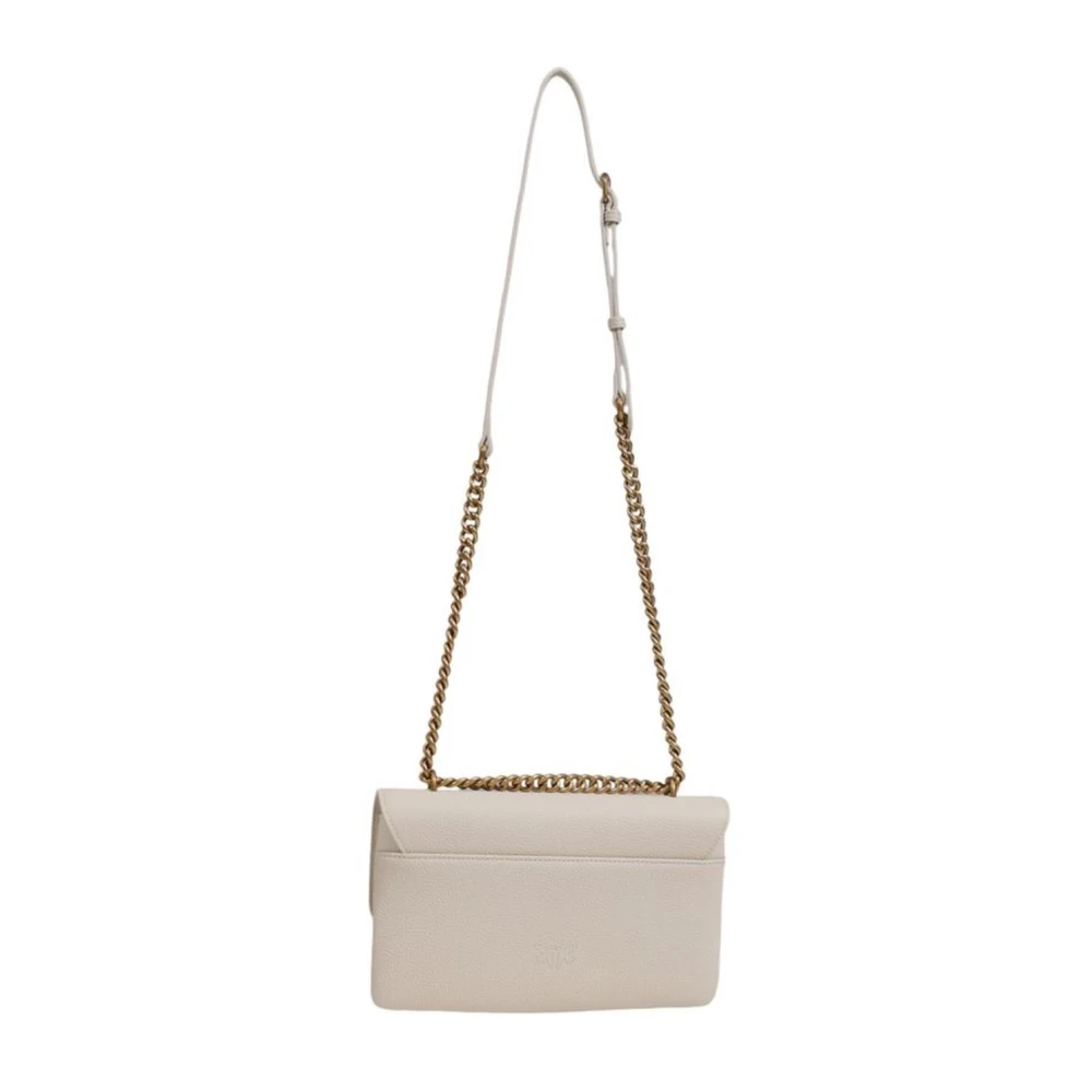 pinko Stijlvolle Leren Handtas White Dames