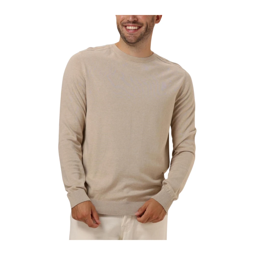 Selected Homme Heren Beige Crew Neck Trui Beige Heren