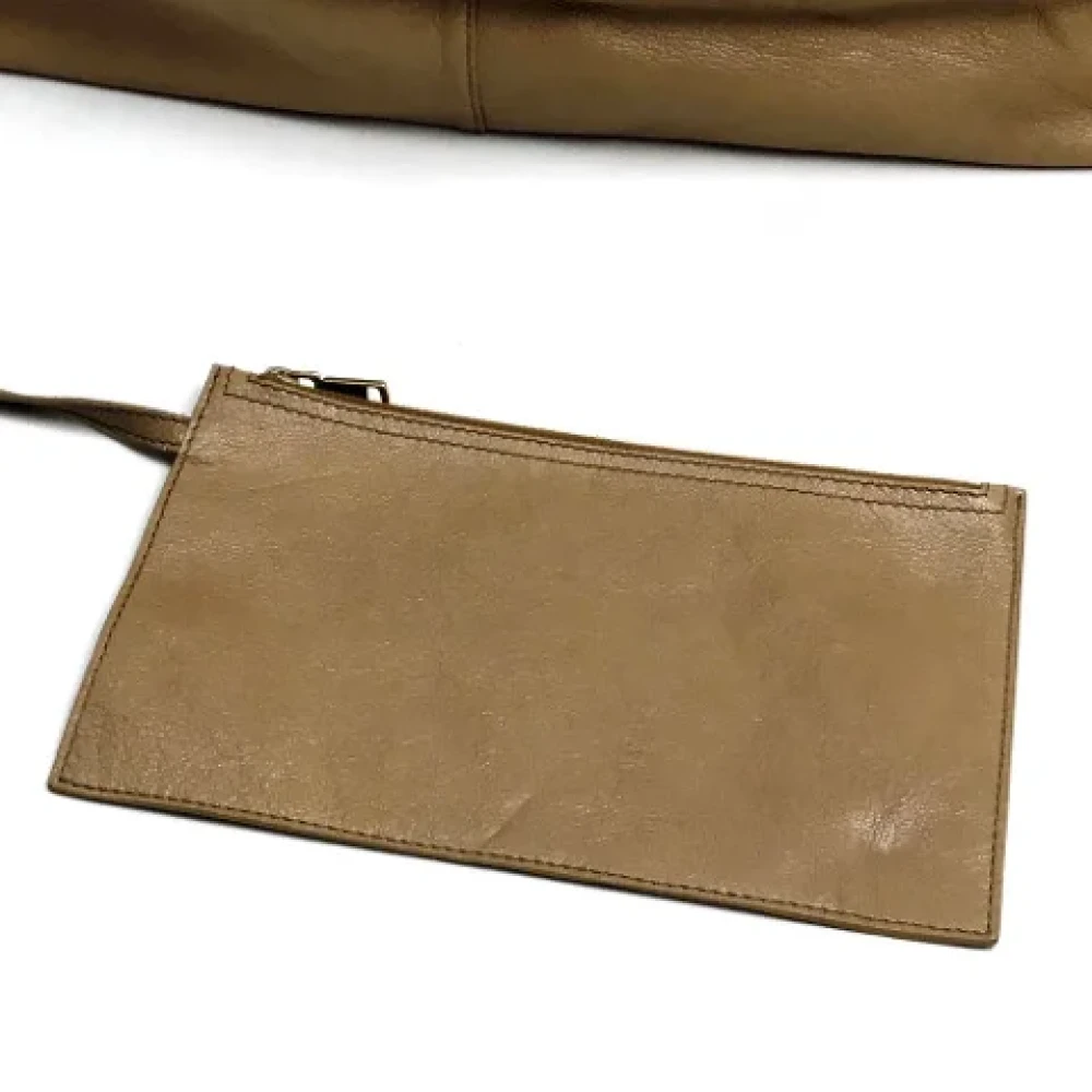 Yves Saint Laurent Vintage Pre-owned Leather shoulder-bags Yellow Dames