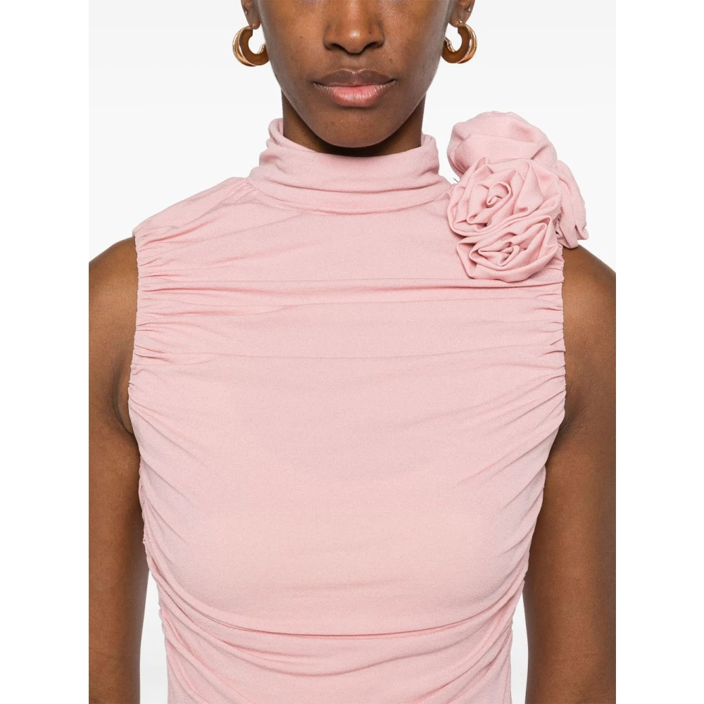 Magda Butrym Elegant Pink Silk Dress Pink Dames